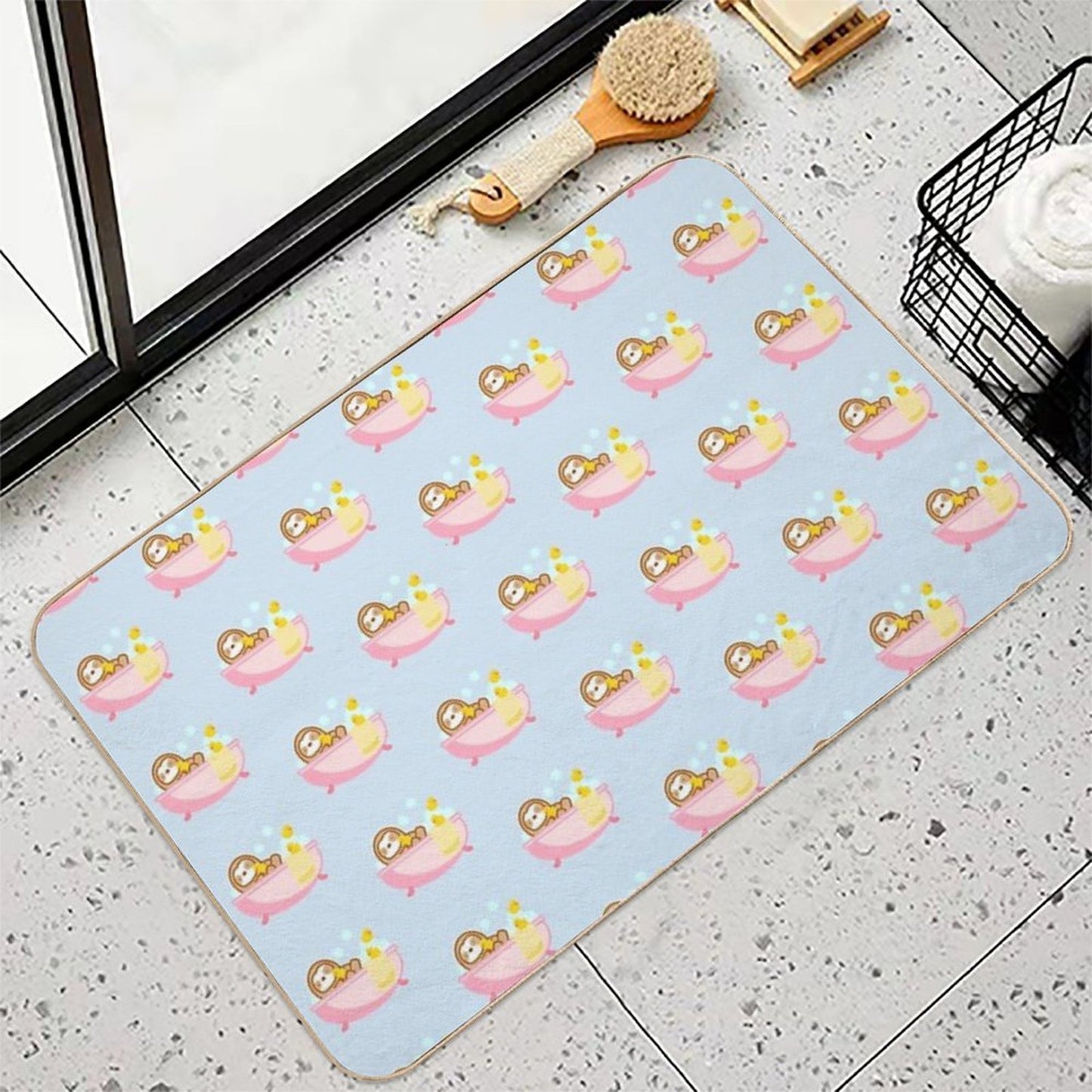 Cute Bubble Bath Sloth  Pet-Safe Bath Mat