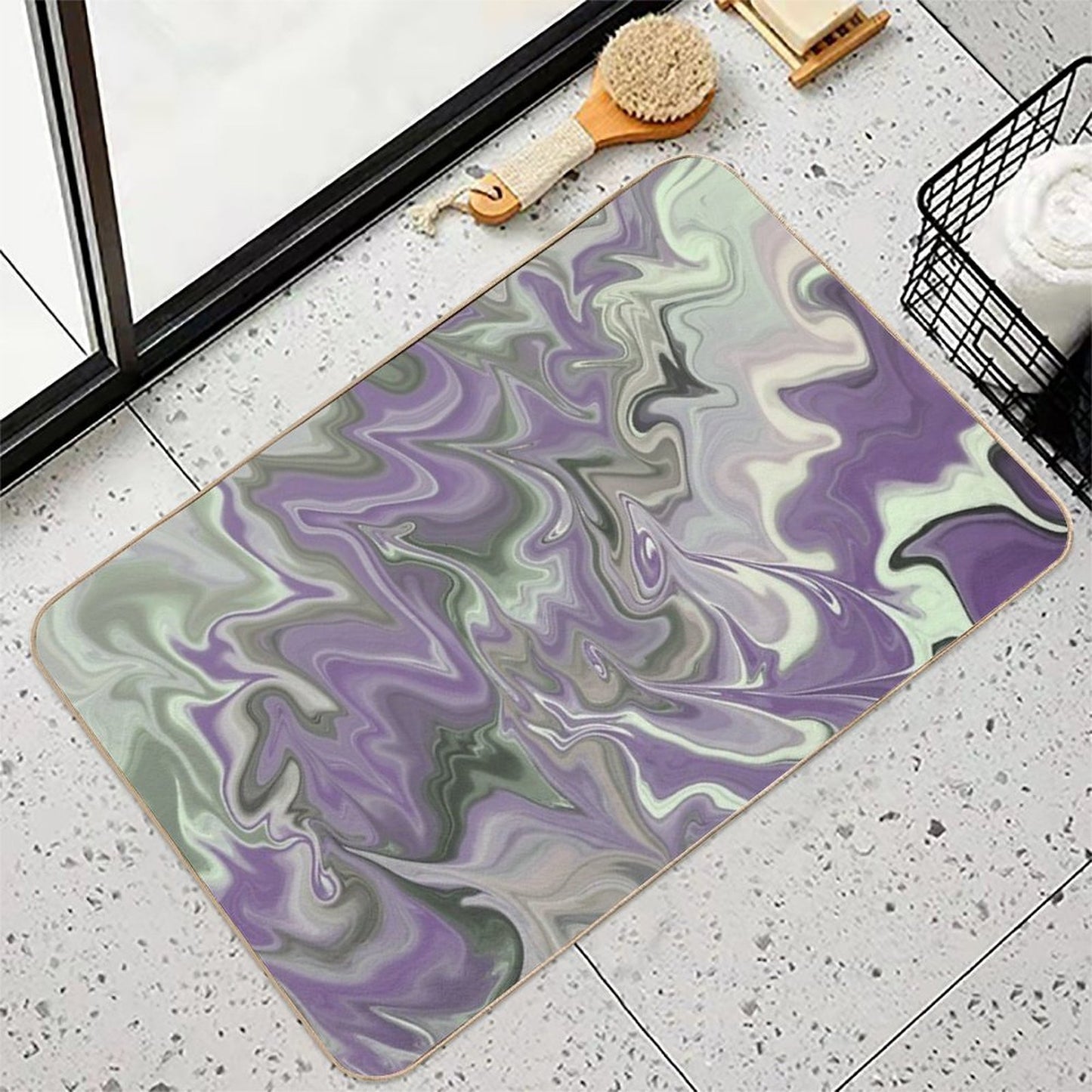 Purple Sage  Non-Slip Bath Mat