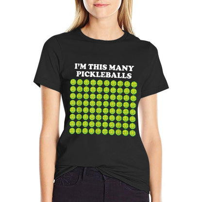 I'm This Many Pickleballs Paddleball Lover 80th Birthday  Odor-resistant T-Shirt
