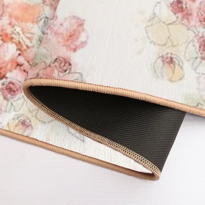 Watercolor Flower Print Design  Multi-Purpose Bath Mat