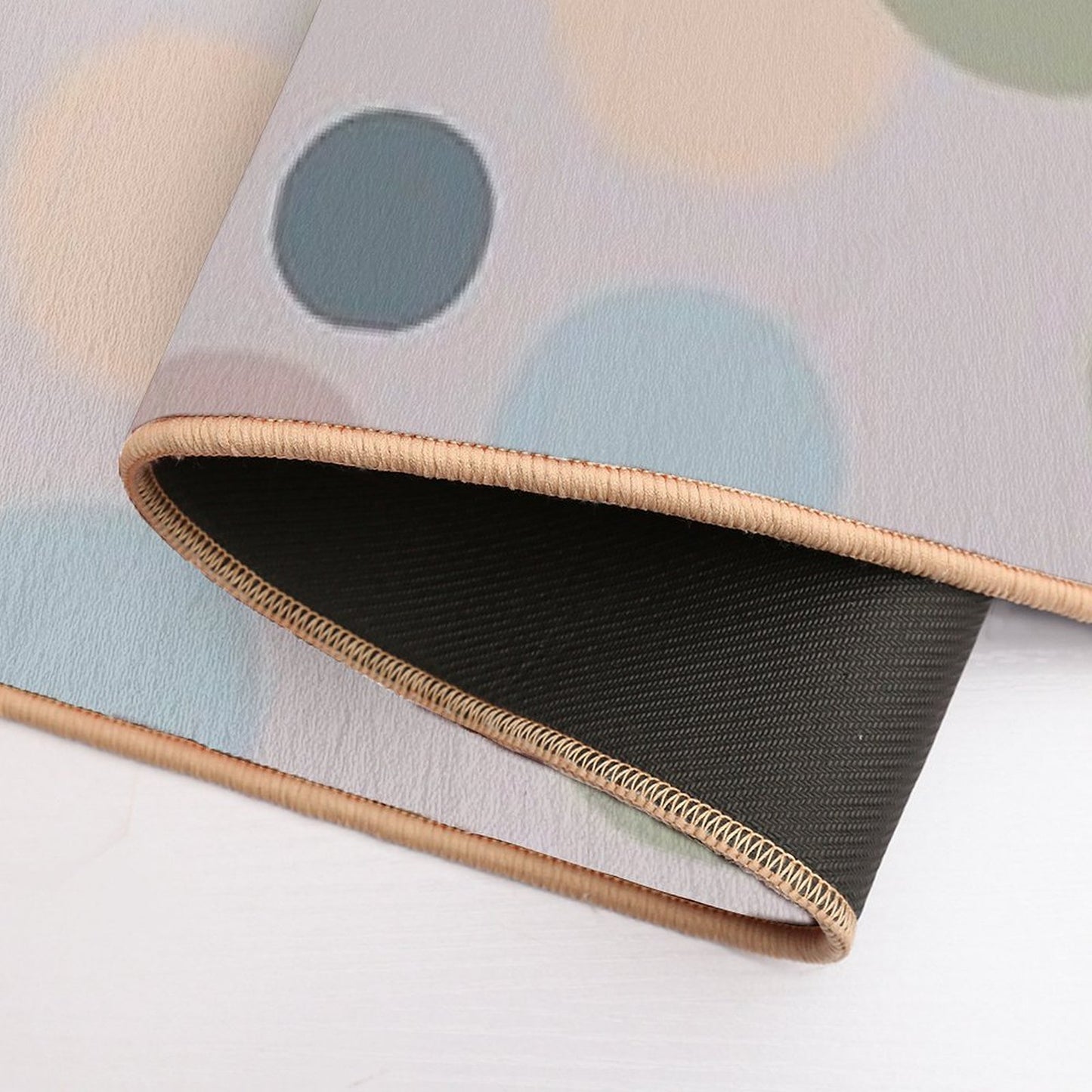 Retro Chic Polka Dots Neutral Colors Pattern  Odorless Bath Mat