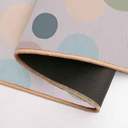 Retro Chic Polka Dots Neutral Colors Pattern  Odorless Bath Mat