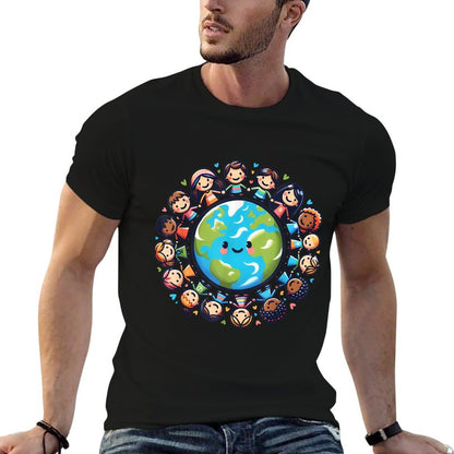 Happy Earth Day 2025 Cool Earth Day Children Kids Toddler  Wrinkle-resistant T-Shirt