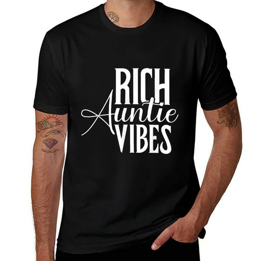 Rich Auntie Vibes Funny Graphics For Women Men  Odor-resistant T-Shirt