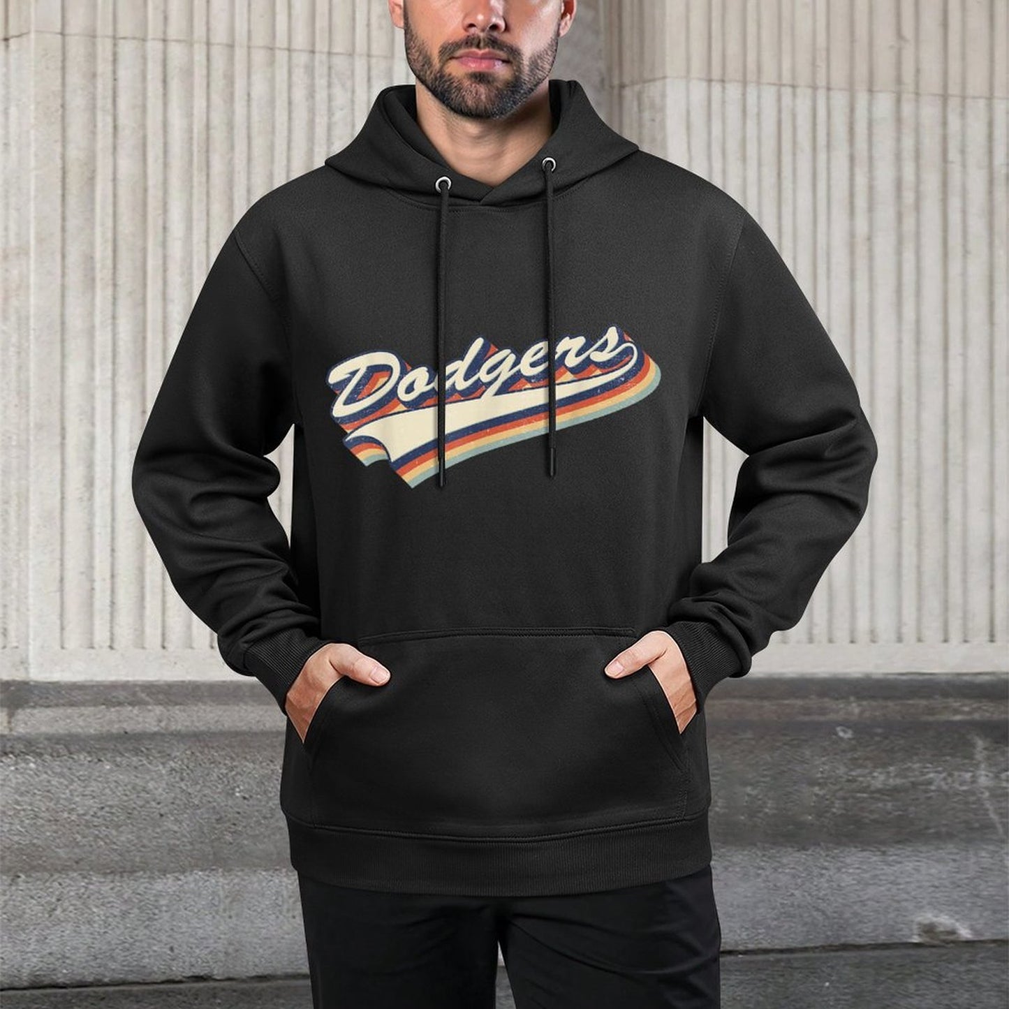 Vintage Dodgers Name Retro Style 70s 80s 90s Gift Men Women Cotton-Polyester Blend Hoodie