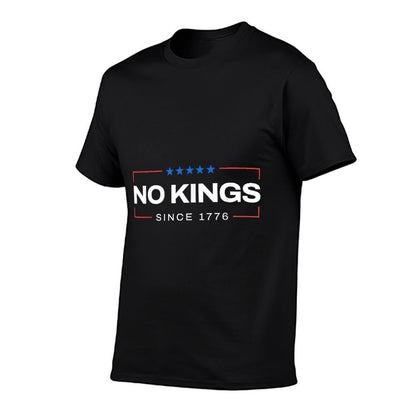 No Kings Since 1776 Simple  Ribbed Collar T-Shirt