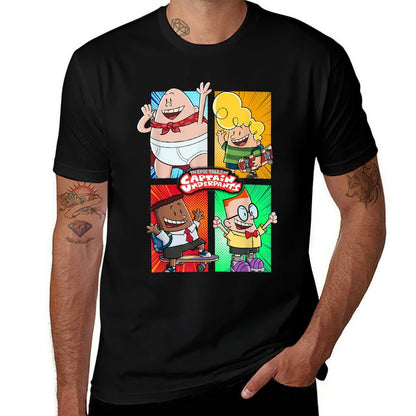 Captain Underpants The First Epic Movie 4 Square Friends  Odor-resistant T-Shirt