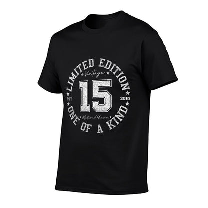 Retro One Of A Kinds For Men Women 2025 15th Birthday, Unisex-Youth, Black, Small,,, Spring, Number, Vintage, 15 Year Old Gifts  Moisture-wicking T-Shirt
