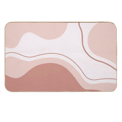 Aesthetic Pink, Minimalist Art, Simple Pattern, Wave Abstract  Multi-Purpose Bath Mat