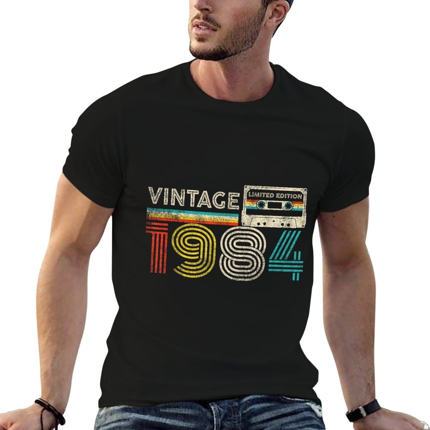 Vintage 1984 Classic Birthday 1984 Cassette Tape Vintage  Quick-drying T-Shirt