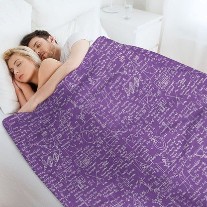 Physics Equations  Purple Travel-friendly Throw Blanket