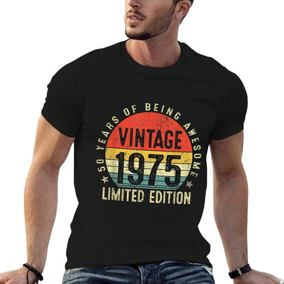 Vintage 1975 Limited Edition 50 Year Old Gifts 50th Birthday  Quick-drying T-Shirt