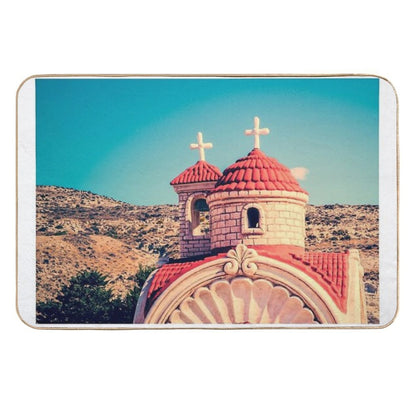 Roadside Shrine, Cyprus  Long-Lasting Bath Mat
