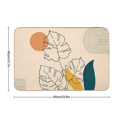 Monstera Love Minimalist  Long-Lasting Bath Mat