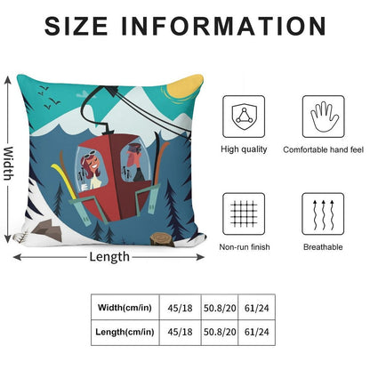 Les Arc Poster Soft Gift Ready Throw Pillow