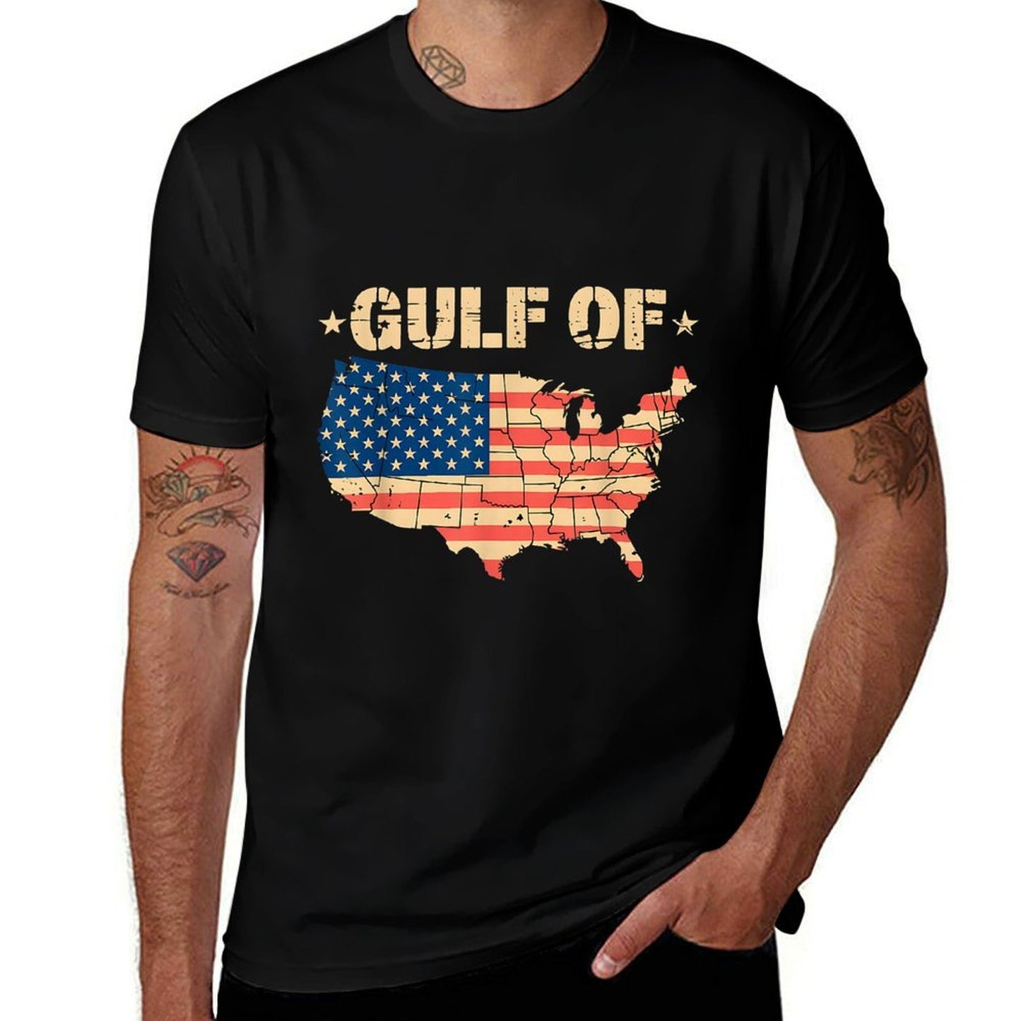 Trump America's Gulf Mexico President Trump Sombrero  Polyester Blend T-Shirt