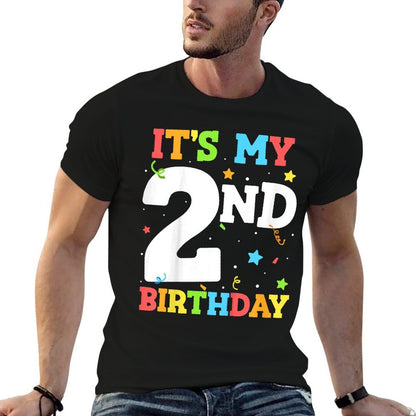 It's My 2nd Birthday Boy 2 Toddler Girl 2 Two Happy Birthday  Stretchy T-Shirt