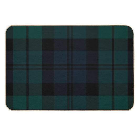 Black Watch Tartan Plaid Pattern  Multi-Purpose Bath Mat