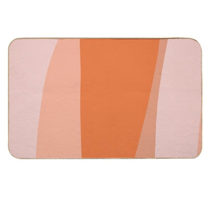 Groovy Tangerine & Strawberry Stripes  Dirt-Trapping Bath Mat