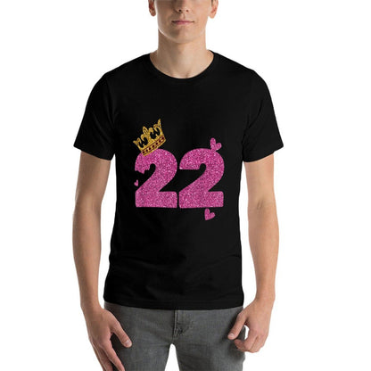 22nd Birthday Crown 22 Years Old Bday  Relaxed-fit T-Shirt
