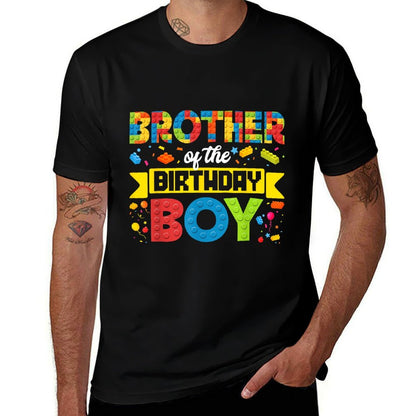 Brother Of The Birthday Boy Master Builder Building Blocks  Moisture-wicking T-Shirt