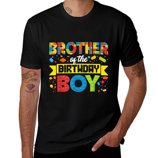 Brother Of The Birthday Boy Master Builder Building Blocks  Moisture-wicking T-Shirt