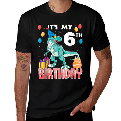 It's My 6th Birthday Dino T-Rex 6 Years Old Bday  Soft T-Shirt