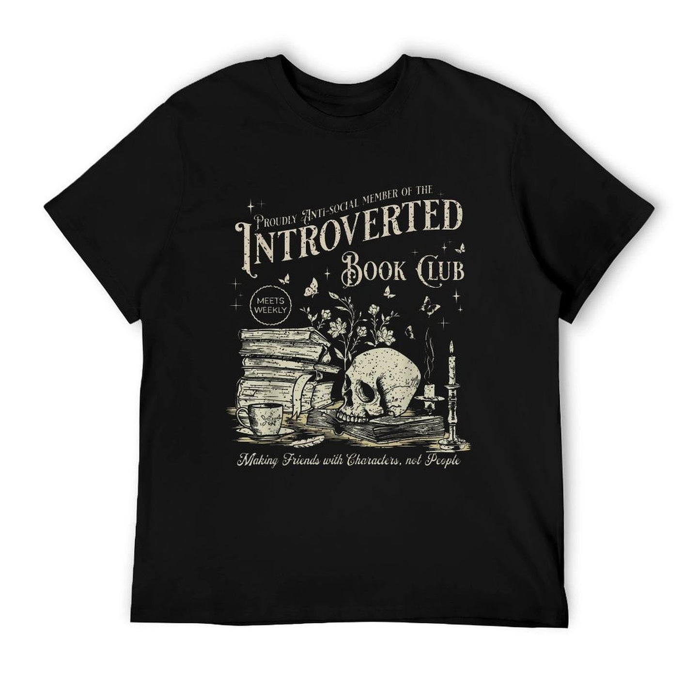Retro Proud Anti Social Member Of Introverted Book Club Stretchy T-Shirt