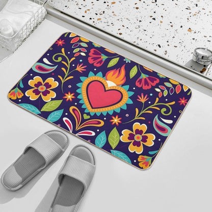 Otomi Sacred Heart  Anti-Trip Bath Mat