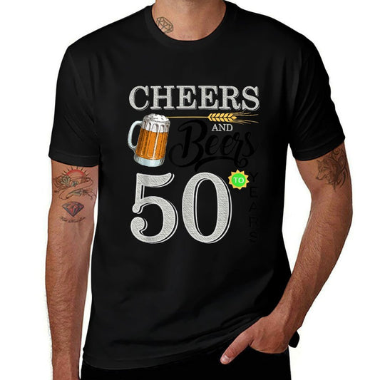 Cheers And Beers to 50 Year 50th Birthday Gift Grandpa  Moisture-wicking T-Shirt