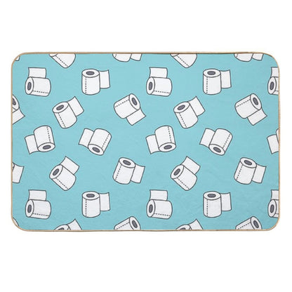 Doodle Pattern. Toilet Paper  Rapid-Drying Bath Mat