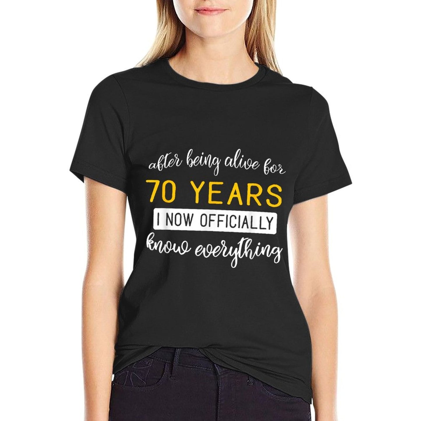 70th Birthday - 70 Years Old Birthday Gift!  Fade-proof Color T-Shirt