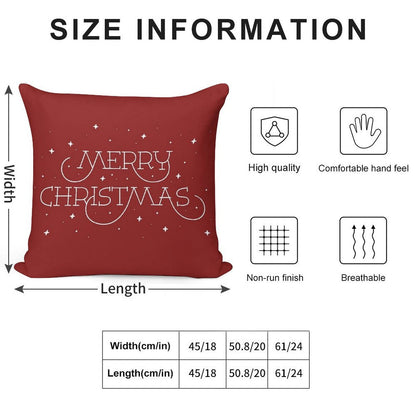 Merry Christmas Soft Fade-Resistant Throw Pillow