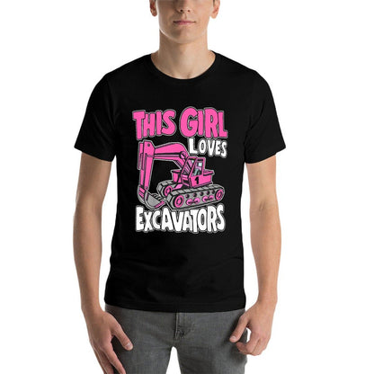 Toddler Construction Digger Kids This Girl Loves Excavators  Quick-drying T-Shirt