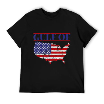 Gulf of USA America Funny USA Flag Easy-care T-Shirt