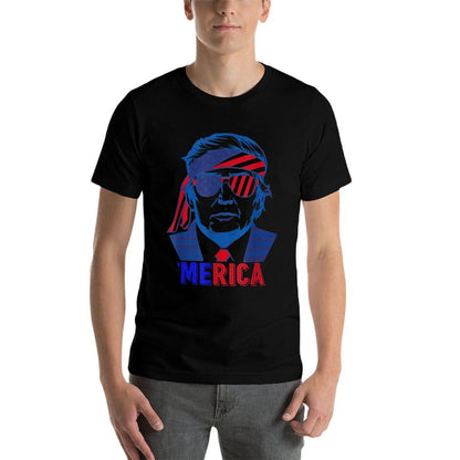 MERICA TRUMP Happy 4th Of July Trump American  Odor-resistant T-Shirt