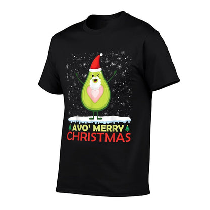 Santa Avocado Avo Merry Christmas Vegan Pajama Avocado Lover  Tagless Design T-Shirt