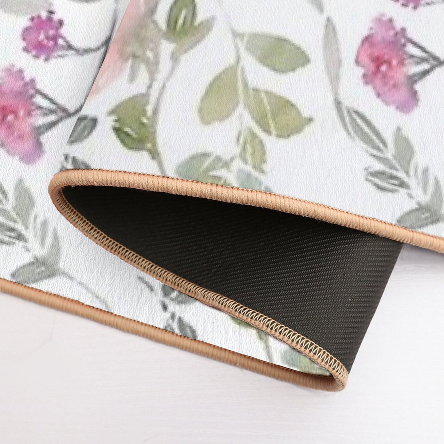 Floral Pattern in Watercolors  Slip-Resistant Bath Mat