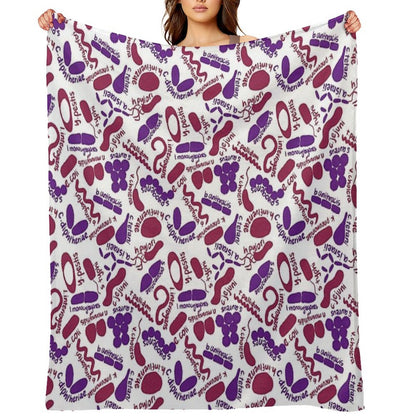 Gram Stain - Labeled Eco-conscious Throw Blanket