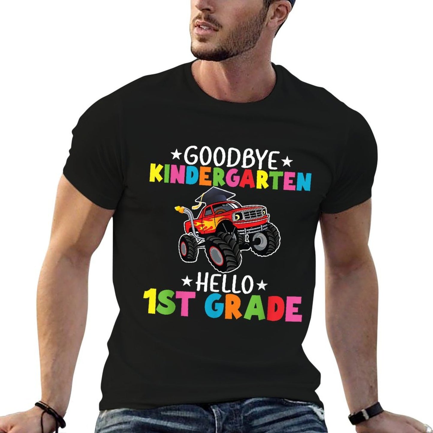Goodbye Kindergarten Hello First Grade Graduation Boy Comfortable T-Shirt