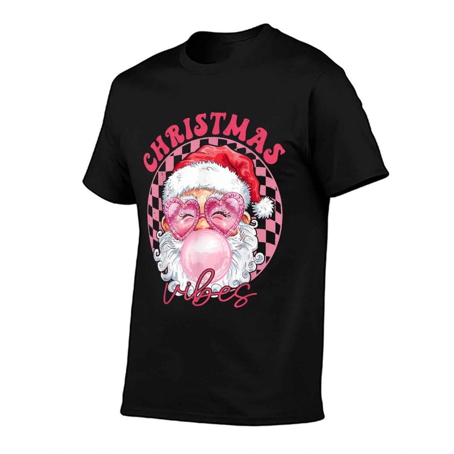 Vintage Groovy Santa Claus Christmas Vibes Womens Kids Girls  Eco-friendly Material T-Shirt