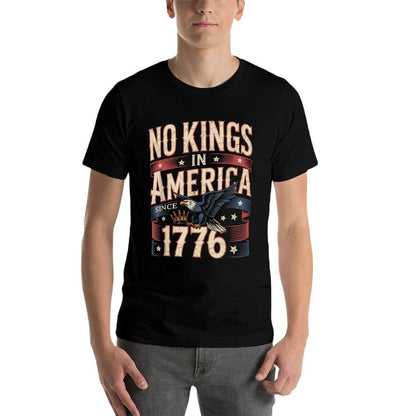 No Kings In America Since 1776 Funny Patriotic USA  Relaxed-fit T-Shirt