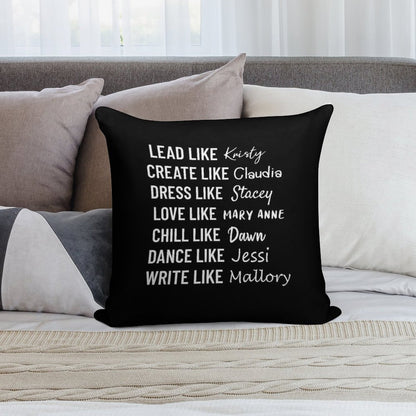 The Baby Sitters Club - Kristy, Claudia, Stacey, Mary Anne, Dawn, Jessi, Mallory Soft Style Accent Throw Pillow