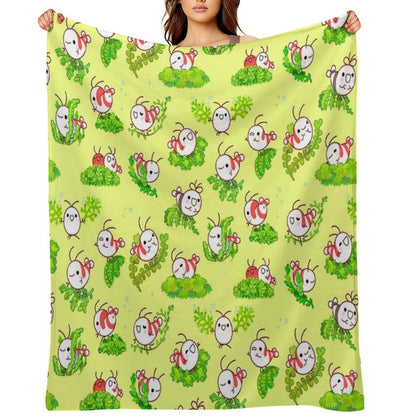 Shy Shrimp And Moss Multi-functional Throw Blanket
