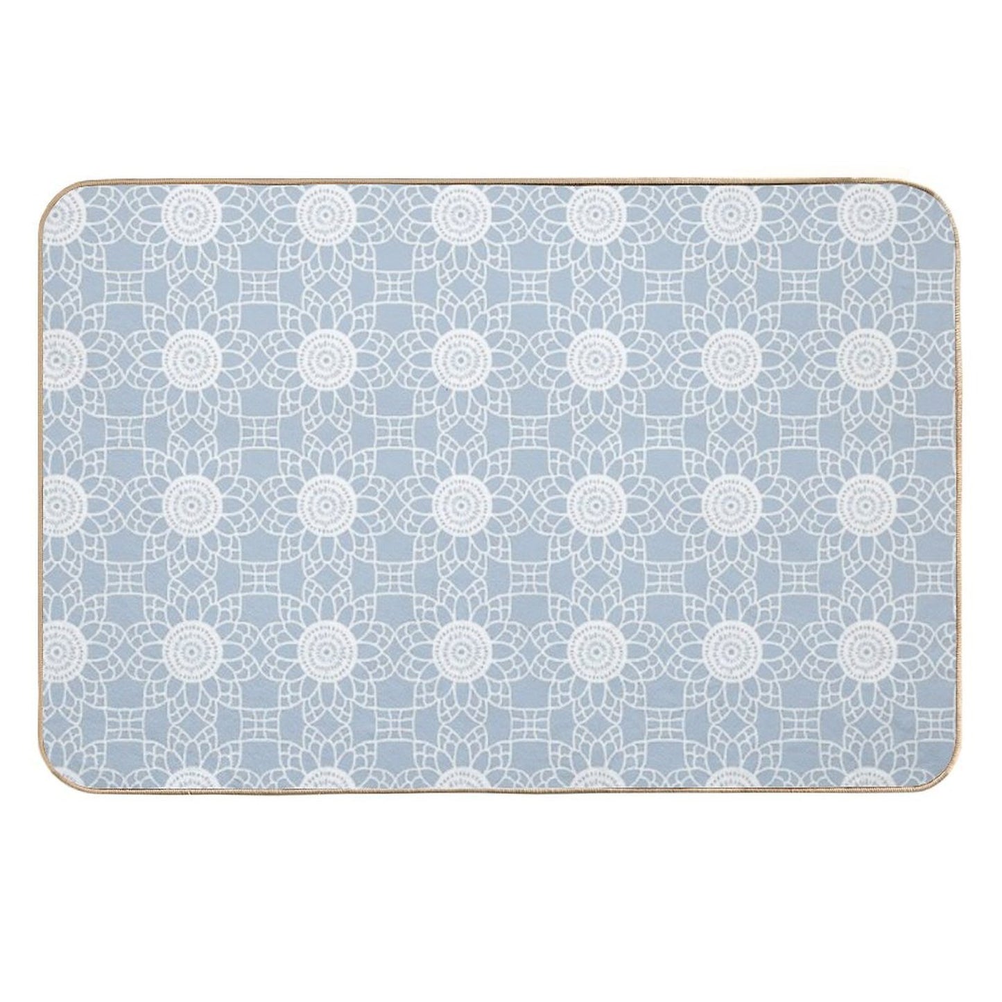 Doily - Grey Blue Durable Bath Mat