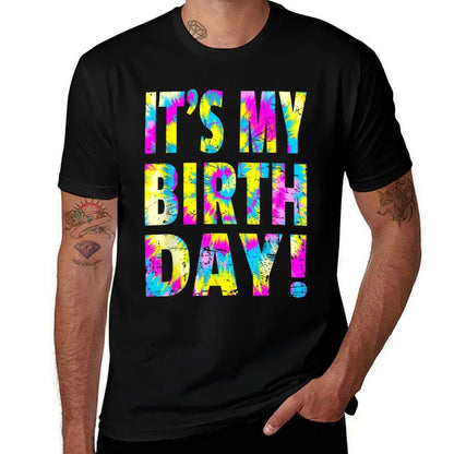 It's My Birthday - Retro Tie Dye Birthday Party Celebration  Lightweight T-Shirt