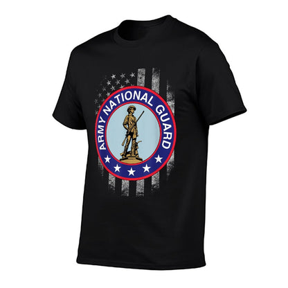 Proud Army National Guard USA Heart US Veteran  Soft T-Shirt