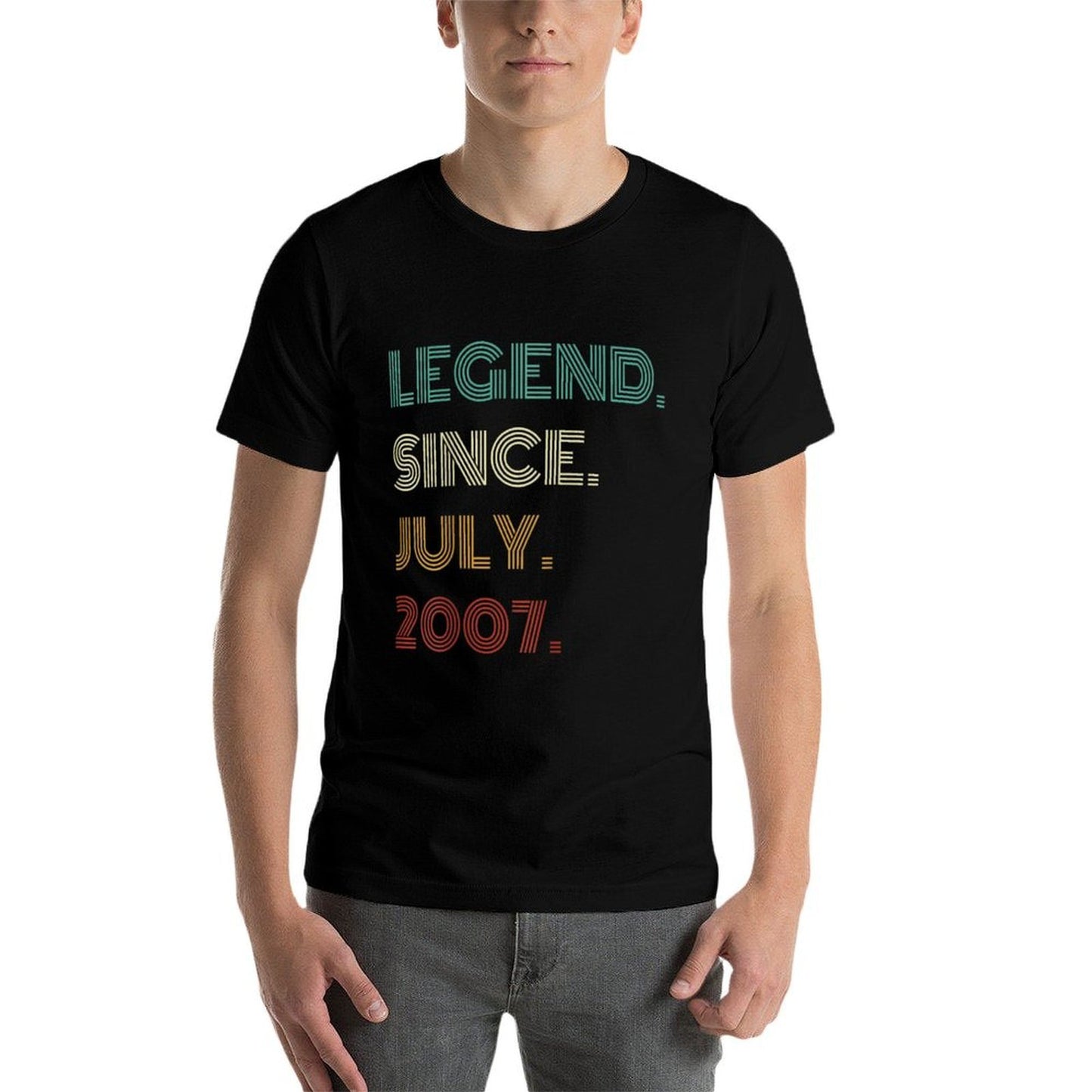 18 Years Old Legend Since July 2007 18th Birthday  Lightweight T-Shirt