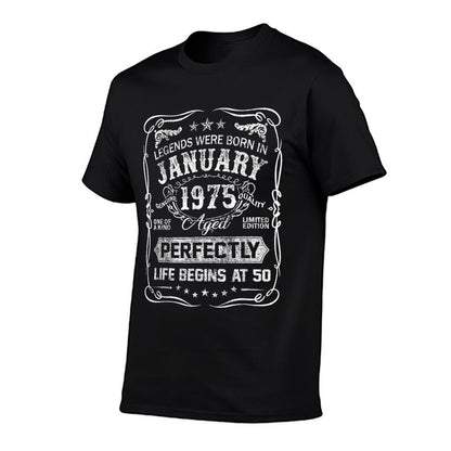 Legends Were Born In January 1975 Vintage 50th Birthday Men  Quick-drying T-Shirt