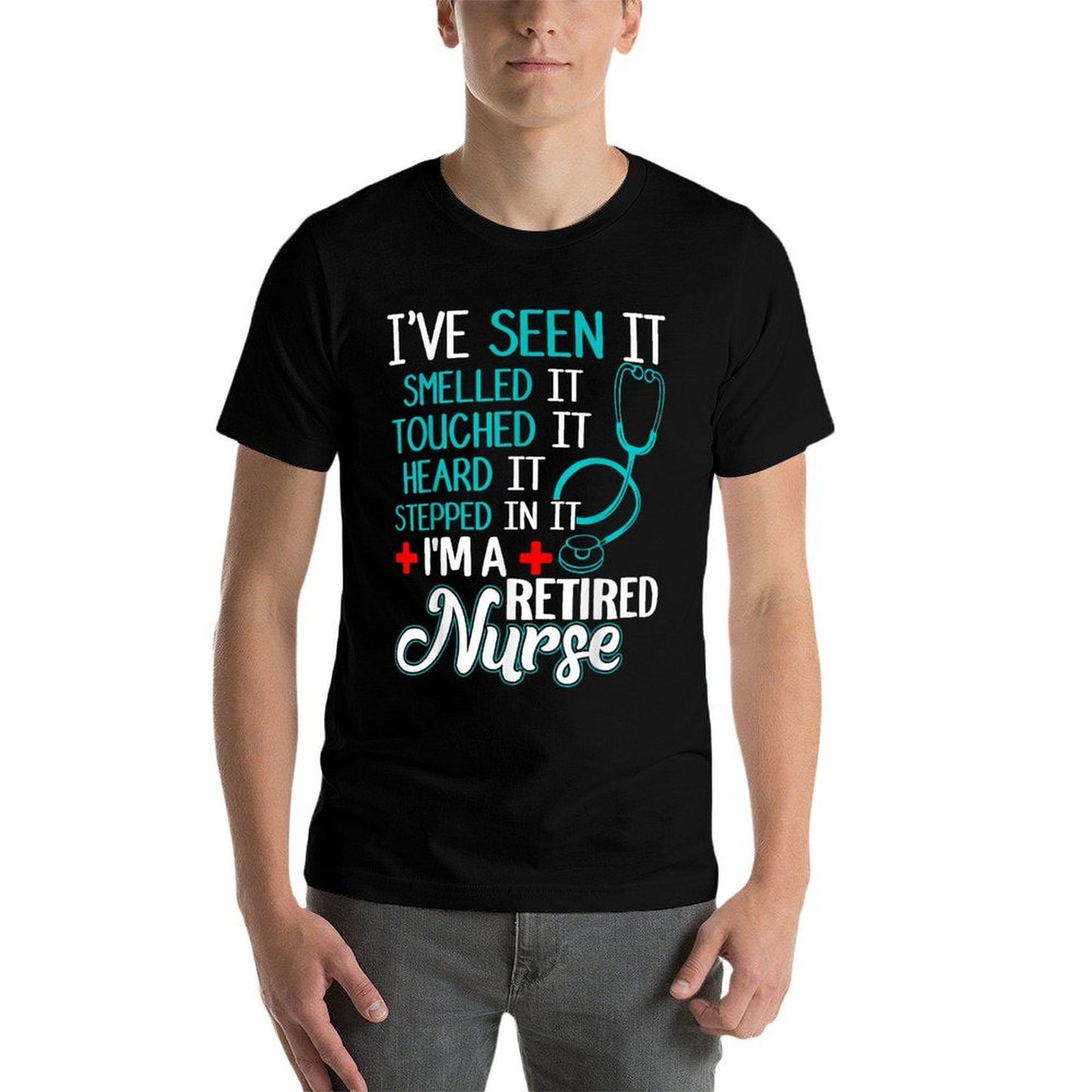 Funny Nurse Retirement Shirt - Retired Nurse Gift  Heathered Texture T-Shirt
